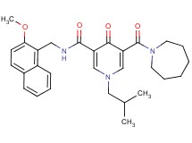 5-(1-azepanylcarbonyl)-1-isobutyl-N-[(2-methoxy-1-naphthyl)methyl]-4-oxo-1,4-dihydro-3-pyridinecarboxamide