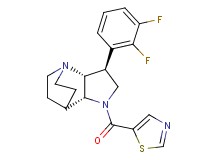 (2R*,3S*,6R*)-3-(2,3-difluorophenyl)-5-(1,3-thiazol-5-ylcarbonyl)-1,5-diazatricyclo[5.2.2.0~2,6~]undecane