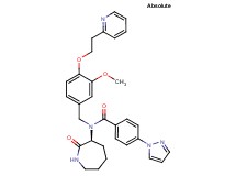 N-{3-methoxy-4-[2-(2-pyridinyl)ethoxy]benzyl}-N-[(3S)-2-oxo-3-azepanyl]-4-(1H-pyrazol-1-yl)benzamide