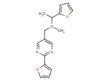N-{[2-(2-furyl)pyrimidin-5-yl]methyl}-N-methyl-1-(2-thienyl)ethanamine