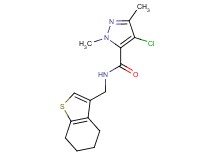 4-chloro-1,3-dimethyl-N-(4,5,6,7-tetrahydro-1-benzothien-3-ylmethyl)-1H-pyrazole-5-carboxamide