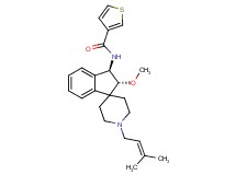 N-[(2R*,3R*)-2-methoxy-1'-(3-methyl-2-buten-1-yl)-2,3-dihydrospiro[indene-1,4'-piperidin]-3-yl]-3-thiophenecarboxamide