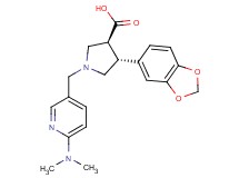 (3S*,4R*)-4-(1,3-benzodioxol-5-yl)-1-{[6-(dimethylamino)pyridin-3-yl]methyl}pyrrolidine-3-carboxylic acid