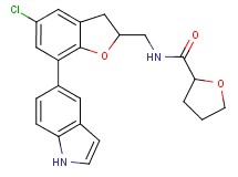 N-{[5-chloro-7-(1H-indol-5-yl)-2,3-dihydro-1-benzofuran-2-yl]methyl}tetrahydro-2-furancarboxamide