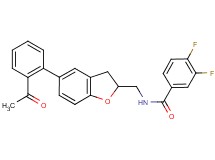 N-{[5-(2-acetylphenyl)-2,3-dihydro-1-benzofuran-2-yl]methyl}-3,4-difluorobenzamide