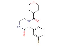 3-(3-fluorophenyl)-4-(tetrahydro-2H-pyran-4-ylcarbonyl)piperazin-2-one