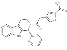1-(4-{2-oxo-2-[1-(2-pyridinyl)-1,3,4,9-tetrahydro-2H-beta-carbolin-2-yl]ethyl}-2-thienyl)ethanone