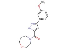 4-{[3-(3-methoxyphenyl)-1H-pyrazol-5-yl]carbonyl}-1,4-oxazepane