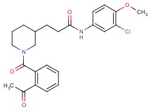3-[1-(2-acetylbenzoyl)-3-piperidinyl]-N-(3-chloro-4-methoxyphenyl)propanamide