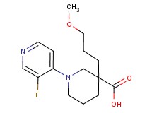1-(3-fluoro-4-pyridinyl)-3-(3-methoxypropyl)-3-piperidinecarboxylic acid