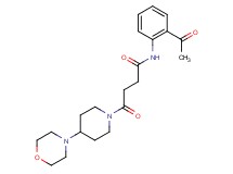 N-(2-acetylphenyl)-4-[4-(4-morpholinyl)-1-piperidinyl]-4-oxobutanamide trifluoroacetate