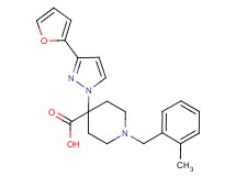 4-[3-(2-furyl)-1H-pyrazol-1-yl]-1-(2-methylbenzyl)piperidine-4-carboxylic acid