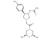 N-[(3S*,4R*)-1-{2-[(2R*,6S*)-2,6-dimethylmorpholin-4-yl]-2-oxoethyl}-4-(4-methylphenyl)pyrrolidin-3-yl]acetamide