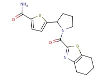 5-[1-(4,5,6,7-tetrahydro-1,3-benzothiazol-2-ylcarbonyl)-2-pyrrolidinyl]-2-thiophenecarboxamide