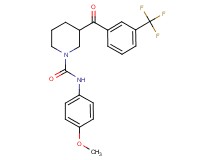 N-(4-methoxyphenyl)-3-[3-(trifluoromethyl)benzoyl]-1-piperidinecarboxamide
