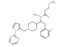 N-[2-(2-fluorophenyl)-1-(1-{[1-(2-pyrimidinyl)-1H-pyrrol-2-yl]methyl}-4-piperidinyl)ethyl]-N-methyl-3-(methylthio)propanamide