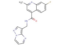 7-fluoro-2-methyl-N-(pyrazolo[1,5-a]pyrimidin-3-ylmethyl)-4-quinolinecarboxamide