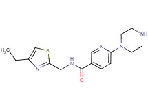 N-[(4-ethyl-1,3-thiazol-2-yl)methyl]-6-piperazin-1-ylnicotinamide
