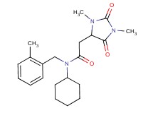 N-cyclohexyl-2-(1,3-dimethyl-2,5-dioxo-4-imidazolidinyl)-N-(2-methylbenzyl)acetamide