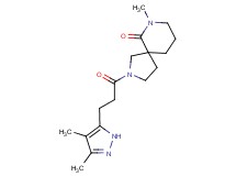 2-[3-(3,4-dimethyl-1H-pyrazol-5-yl)propanoyl]-7-methyl-2,7-diazaspiro[4.5]decan-6-one