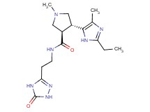 (3R*,4R*)-4-(2-ethyl-4-methyl-1H-imidazol-5-yl)-1-methyl-N-[2-(5-oxo-4,5-dihydro-1H-1,2,4-triazol-3-yl)ethyl]pyrrolidine-3-carboxamide
