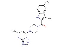 7-{4-[(3,5-dimethyl-1H-indol-2-yl)carbonyl]-1-piperazinyl}-5-methyl[1,2,4]triazolo[1,5-a]pyrimidine