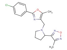 3-(1-{[2-(4-chlorophenyl)-5-methyl-1,3-oxazol-4-yl]methyl}-2-pyrrolidinyl)-4-methyl-1,2,5-oxadiazole