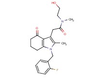 2-[1-(2-fluorobenzyl)-2-methyl-4-oxo-4,5,6,7-tetrahydro-1H-indol-3-yl]-N-(2-hydroxyethyl)-N-methylacetamide