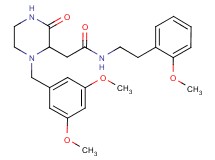 2-[1-(3,5-dimethoxybenzyl)-3-oxo-2-piperazinyl]-N-[2-(2-methoxyphenyl)ethyl]acetamide