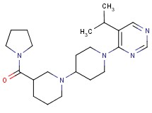 1'-(5-isopropylpyrimidin-4-yl)-3-(pyrrolidin-1-ylcarbonyl)-1,4'-bipiperidine