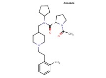 1-acetyl-N-cyclopentyl-N-({1-[2-(2-methylphenyl)ethyl]-4-piperidinyl}methyl)-L-prolinamide