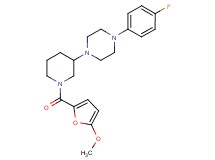 1-(4-fluorophenyl)-4-[1-(5-methoxy-2-furoyl)-3-piperidinyl]piperazine