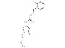2-[(2-chlorobenzyl)thio]-N-[1-(2-methoxyethyl)-5-oxopyrrolidin-3-yl]acetamide