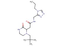 2-[1-(2,2-dimethylpropyl)-3-oxo-2-piperazinyl]-N-[(4-propyl-4H-1,2,4-triazol-3-yl)methyl]acetamide