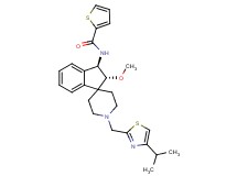 N-{(2R*,3R*)-1'-[(4-isopropyl-1,3-thiazol-2-yl)methyl]-2-methoxy-2,3-dihydrospiro[indene-1,4'-piperidin]-3-yl}-2-thiophenecarboxamide