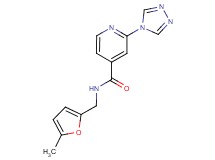N-[(5-methyl-2-furyl)methyl]-2-(4H-1,2,4-triazol-4-yl)isonicotinamide
