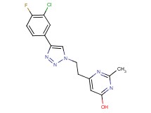 6-{2-[4-(3-chloro-4-fluorophenyl)-1H-1,2,3-triazol-1-yl]ethyl}-2-methylpyrimidin-4-ol