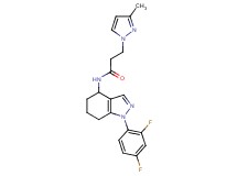 N-[1-(2,4-difluorophenyl)-4,5,6,7-tetrahydro-1H-indazol-4-yl]-3-(3-methyl-1H-pyrazol-1-yl)propanamide