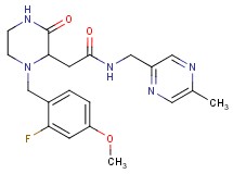 2-[1-(2-fluoro-4-methoxybenzyl)-3-oxo-2-piperazinyl]-N-[(5-methyl-2-pyrazinyl)methyl]acetamide