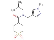 N-isobutyl-N-[(1-methyl-1H-pyrazol-4-yl)methyl]tetrahydro-2H-thiopyran-4-carboxamide 1,1-dioxide