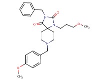 3-benzyl-8-(4-methoxybenzyl)-1-(3-methoxypropyl)-1,3,8-triazaspiro[4.5]decane-2,4-dione