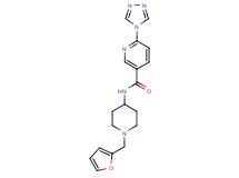 N-[1-(2-furylmethyl)piperidin-4-yl]-6-(4H-1,2,4-triazol-4-yl)nicotinamide