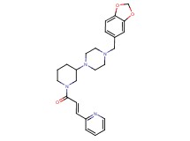 1-(1,3-benzodioxol-5-ylmethyl)-4-{1-[(2E)-3-(2-pyridinyl)-2-propenoyl]-3-piperidinyl}piperazine