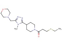 4-[(5-{1-[3-(ethylthio)propanoyl]piperidin-4-yl}-4-methyl-4H-1,2,4-triazol-3-yl)methyl]morpholine