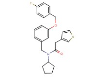 N-cyclopentyl-N-{3-[(4-fluorobenzyl)oxy]benzyl}-2-(3-thienyl)acetamide