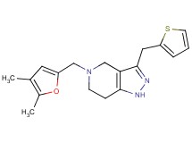 5-[(4,5-dimethyl-2-furyl)methyl]-3-(2-thienylmethyl)-4,5,6,7-tetrahydro-1H-pyrazolo[4,3-c]pyridine trifluoroacetate