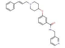 3-({1-[(2E)-3-phenyl-2-propen-1-yl]-4-piperidinyl}oxy)-N-(3-pyridinylmethyl)benzamide