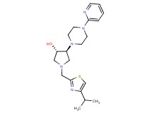 (3S*,4S*)-1-[(4-isopropyl-1,3-thiazol-2-yl)methyl]-4-[4-(2-pyridinyl)-1-piperazinyl]-3-pyrrolidinol