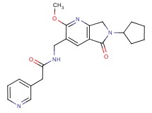 N-[(6-cyclopentyl-2-methoxy-5-oxo-6,7-dihydro-5H-pyrrolo[3,4-b]pyridin-3-yl)methyl]-2-pyridin-3-ylacetamide