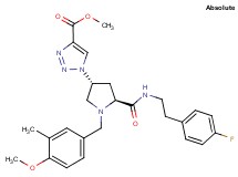 methyl 1-[(3R,5S)-5-({[2-(4-fluorophenyl)ethyl]amino}carbonyl)-1-(4-methoxy-3-methylbenzyl)-3-pyrrolidinyl]-1H-1,2,3-triazole-4-carboxylate